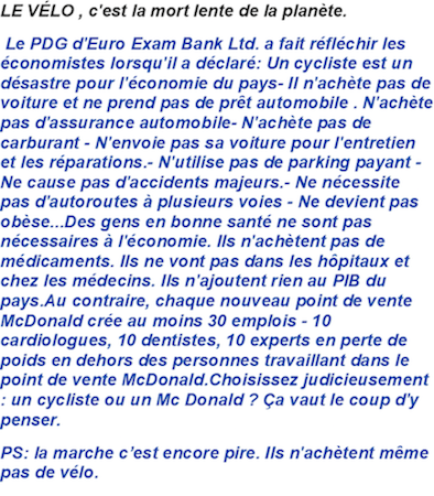 Le vélo c'est la mort lente de la panète...png