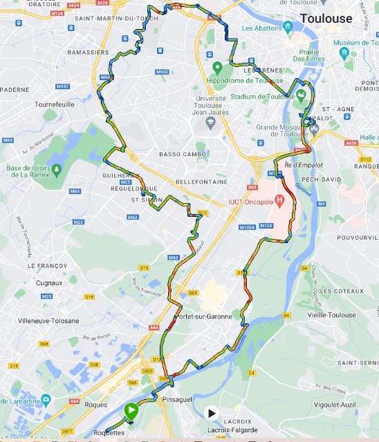 Le parcours du jour. Simple et de bon gout