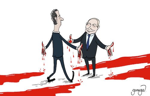 Assad recueillit par Poutine pour raison humanitaire.jpg